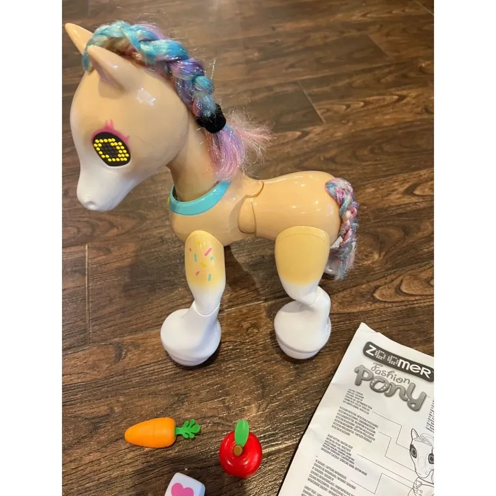 Zoomer Show Pony Lights Sounds Interactive Movement Rainbow Mane Toy Spin Master